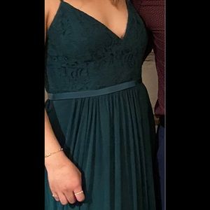 David’s Bridal, bridesmaids dress, juniper